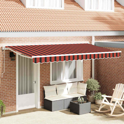Vidaxx faltbarer Sonnenschirm Orange und Schwarz 350 x 200 cm