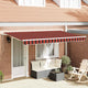 Vidaxx faltbarer Sonnenschirm orange 350 x 200 cm Stoff