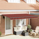 Vidaxx faltbarer Sonnenschirm orange 350 x 200 cm Stoff