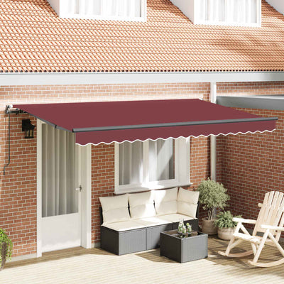Vidaxx Faltsonnenschutz weinrot 350 x 200 cm Stoff