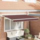 Vidaxx faltbarer Sonnenschirm braun 350 x 200 cm Polyester und Metall