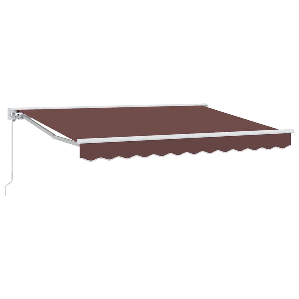 Vidaxx faltbarer Sonnenschirm braun 350 x 200 cm Polyester und Metall