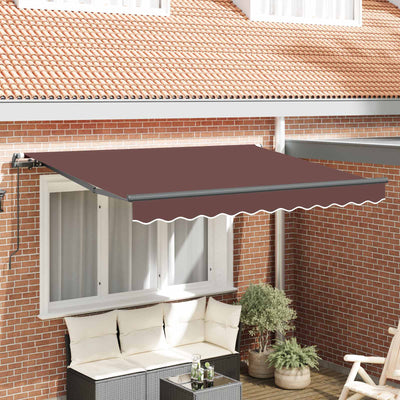 Vidaxx faltbarer Sonnenschirm braun 350 x 200 cm Stoff