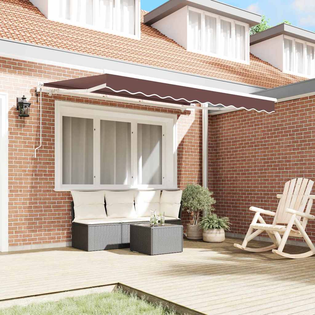 Vidaxx faltbarer Sonnenschirm braun 350 x 200 cm Stoff