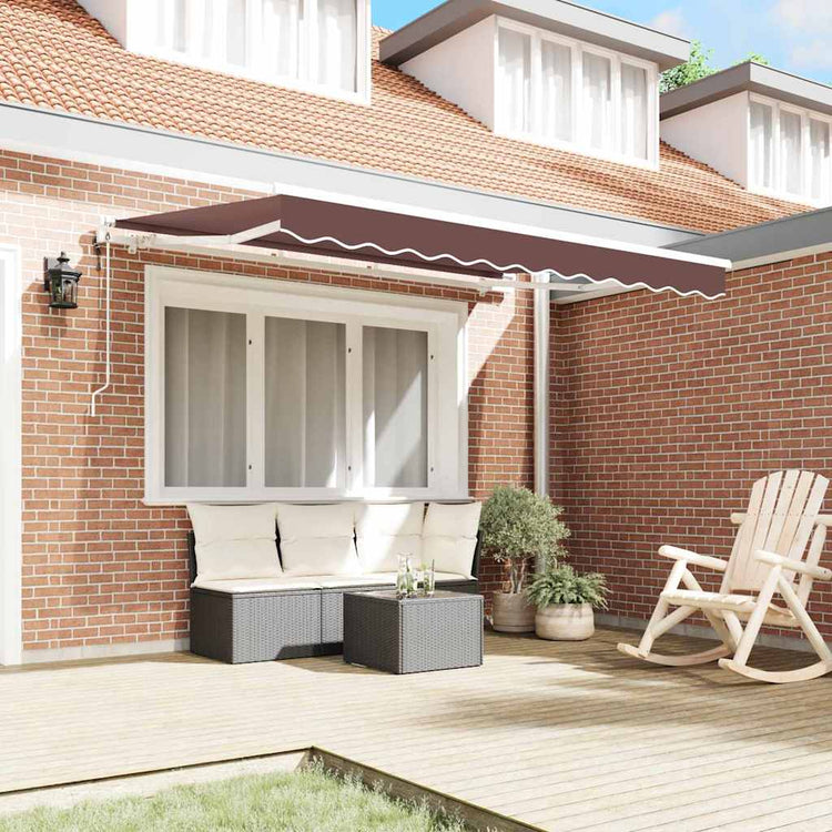 Vidaxx faltbarer Sonnenschirm braun 350 x 200 cm Stoff