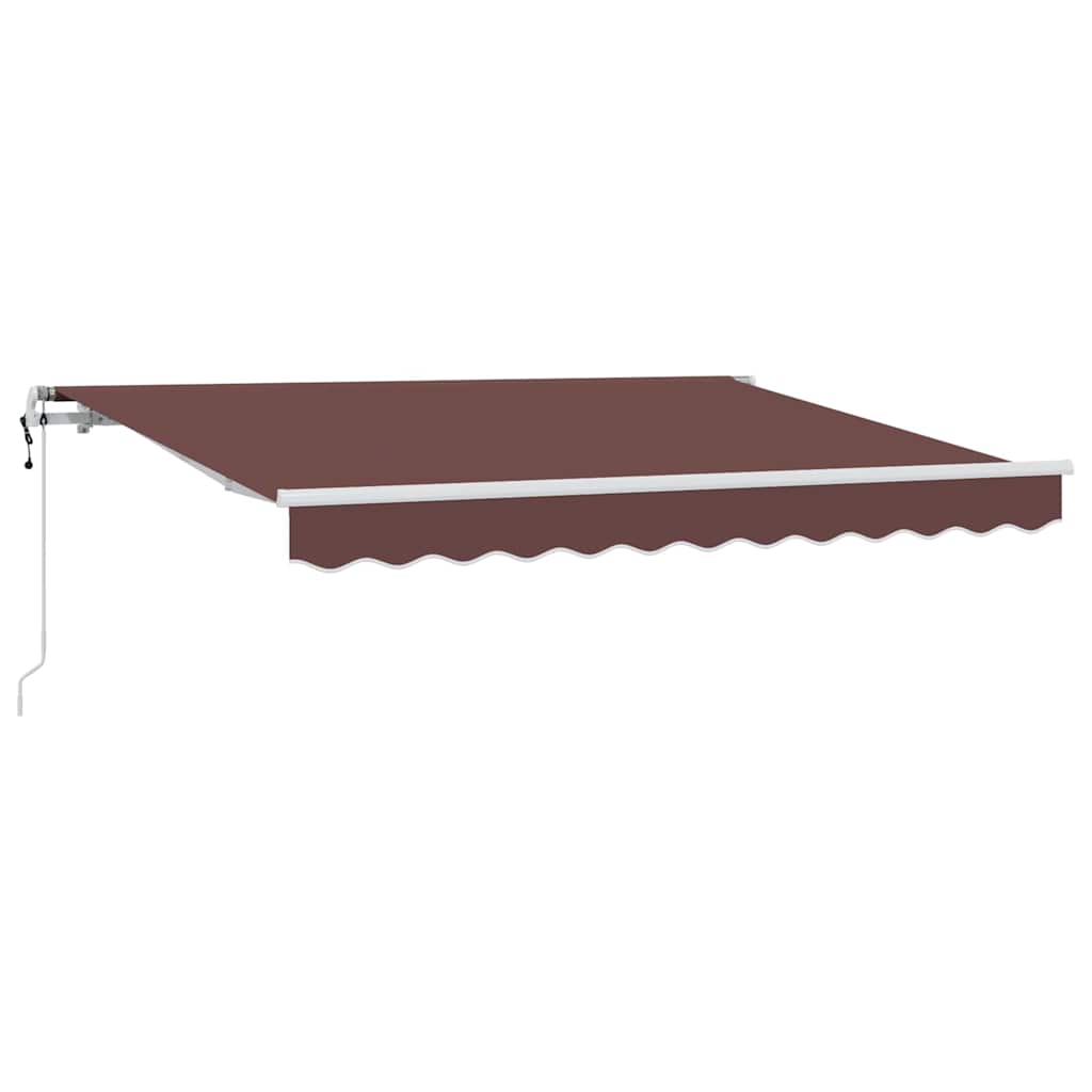 Vidaxx faltbarer Sonnenschirm braun 350 x 200 cm Stoff