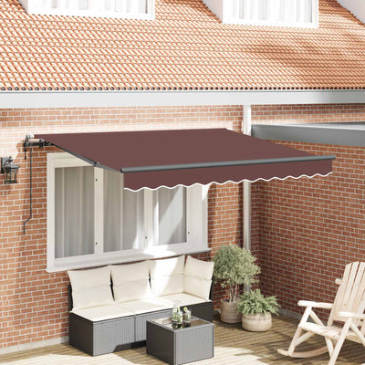 Vidaxx faltbarer Sonnenschirm braun 350 x 200 cm Stoff