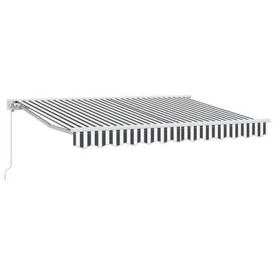 Vidaxx faltbarer Sonnenschirm Anthrazit und Weiß 350 x 200 cm