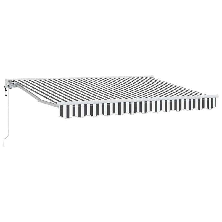 Vidaxx faltbarer Sonnenschirm Anthrazit und Weiß 350 x 200 cm