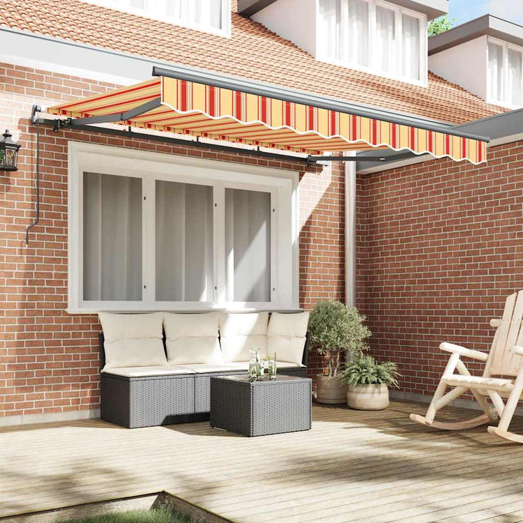 Vidaxx faltbarer Sonnenschirm gelb 350 x 200 cm Stoff