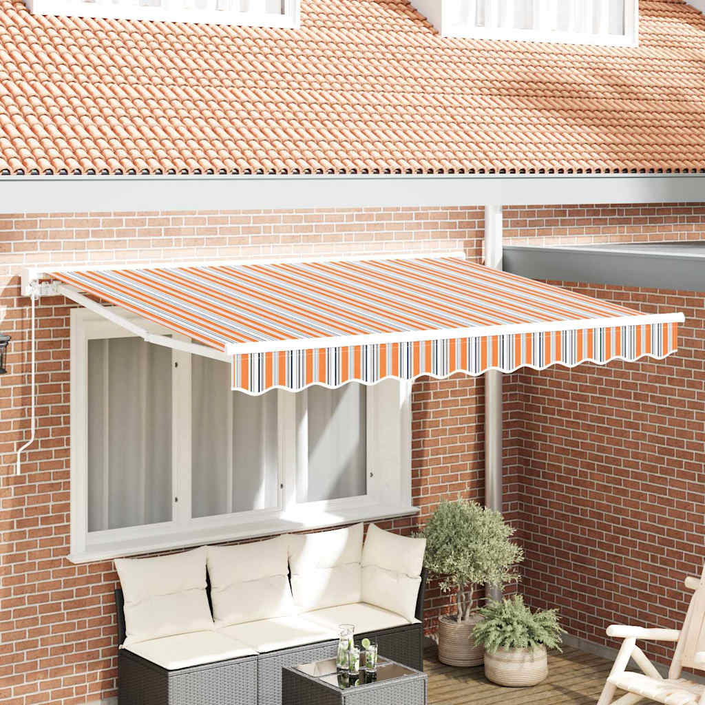 Vidaxx faltbarer Sonnenschirm Blau und Orange 350 x 200 cm