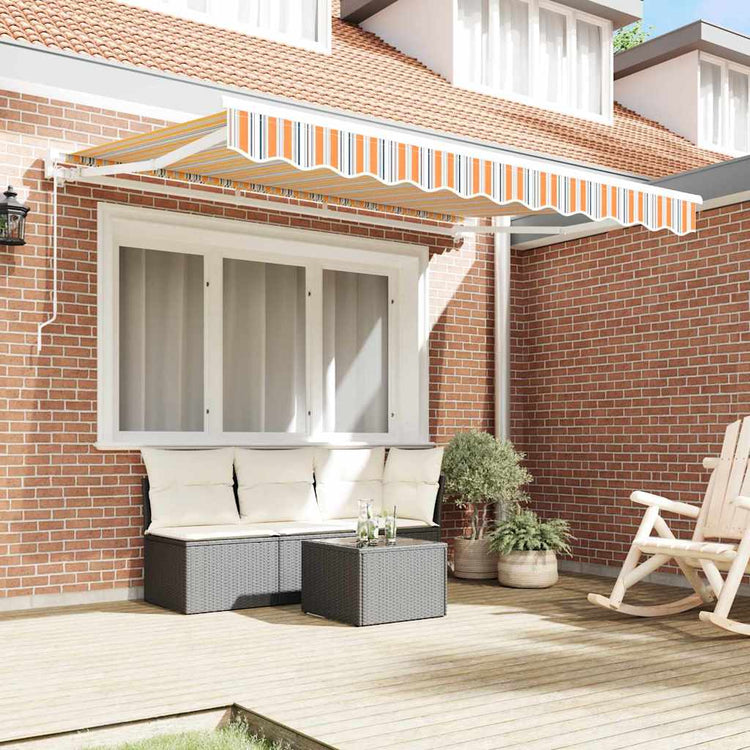 Vidaxx faltbarer Sonnenschirm Blau und Orange 350 x 200 cm