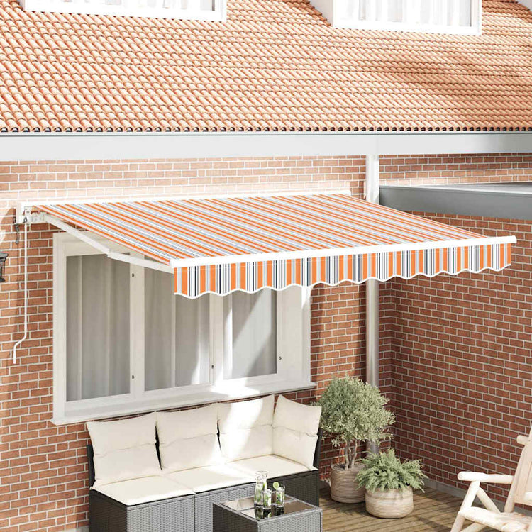 Vidaxx faltbarer Sonnenschirm Blau und Orange 350 x 200 cm