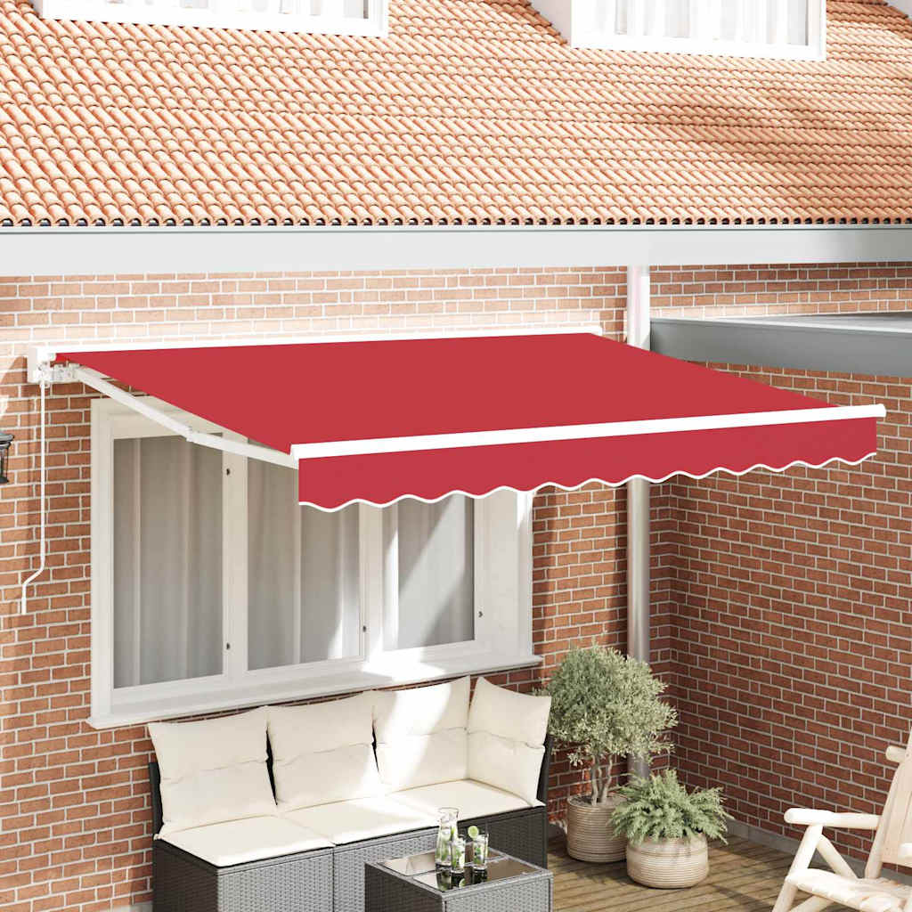 Vidaxx faltbarer Sonnenschirm rot 350 x 200 cm Polyester und Metall