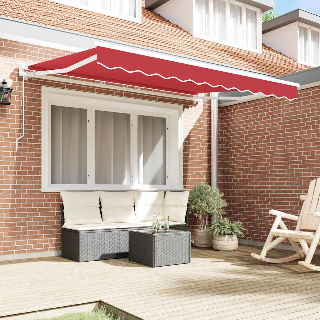 Vidaxx faltbarer Sonnenschirm rot 350 x 200 cm Polyester und Metall
