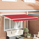 Vidaxx faltbarer Sonnenschirm rot 350 x 200 cm Polyester und Metall