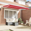Vidaxx faltbarer Sonnenschirm rot 350 x 200 cm Polyester und Metall
