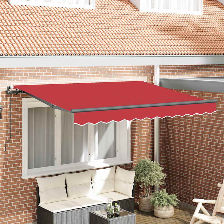 Vidaxx faltbarer Sonnenschirm rot 350 x 200 cm Stoff