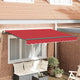 Vidaxx faltbarer Sonnenschirm rot 350 x 200 cm Stoff