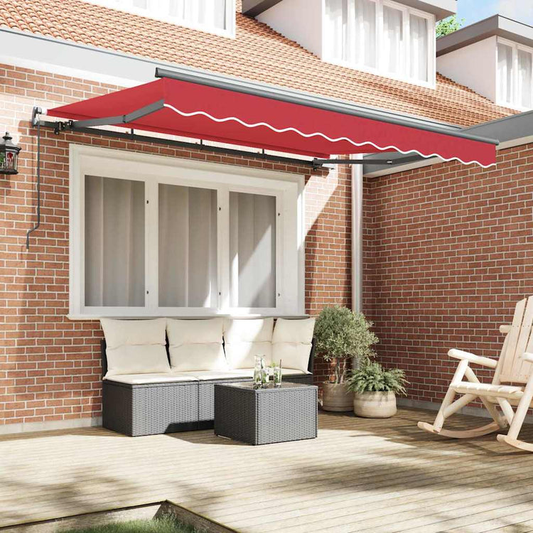 Vidaxx faltbarer Sonnenschirm rot 350 x 200 cm Stoff