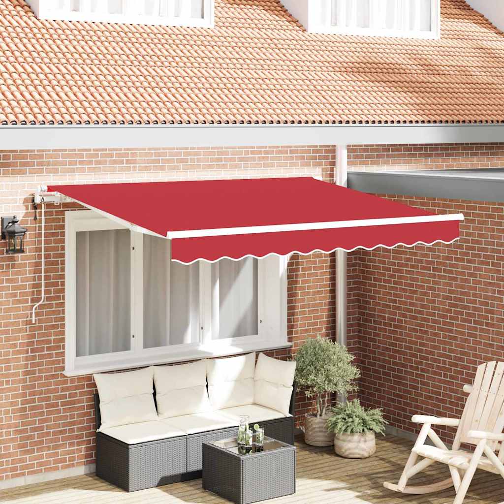 Vidaxx faltbarer Sonnenschirm rot 350 x 200 cm Stoff