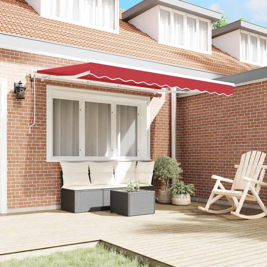 Vidaxx faltbarer Sonnenschirm rot 350 x 200 cm Stoff