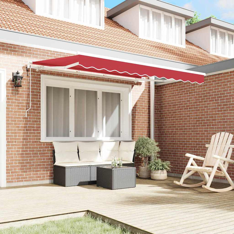Vidaxx faltbarer Sonnenschirm rot 350 x 200 cm Stoff