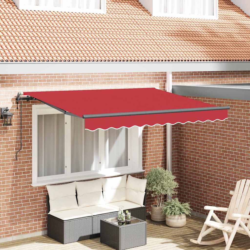 Vidaxx faltbarer Sonnenschirm rot 350 x 200 cm Stoff