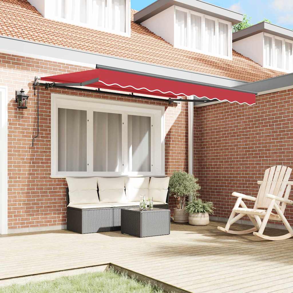 Vidaxx faltbarer Sonnenschirm rot 350 x 200 cm Stoff