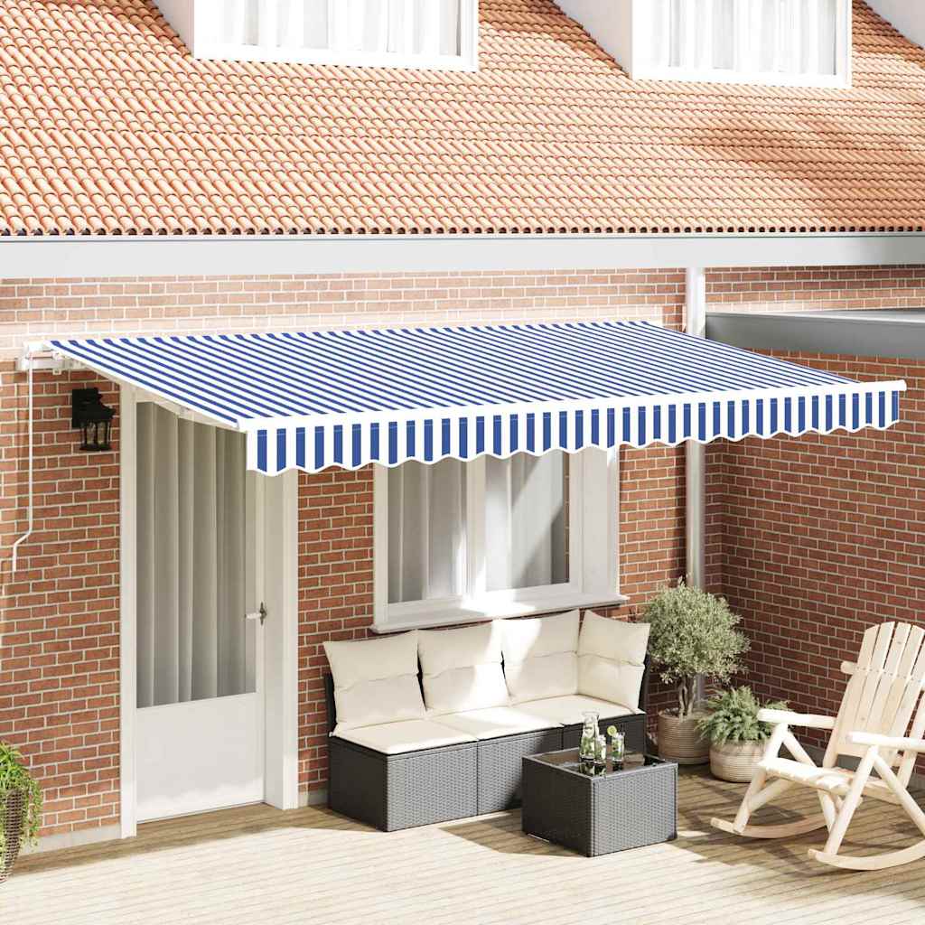Vidaxx faltbarer Sonnenschirm blau 400 x 200 cm Stoff