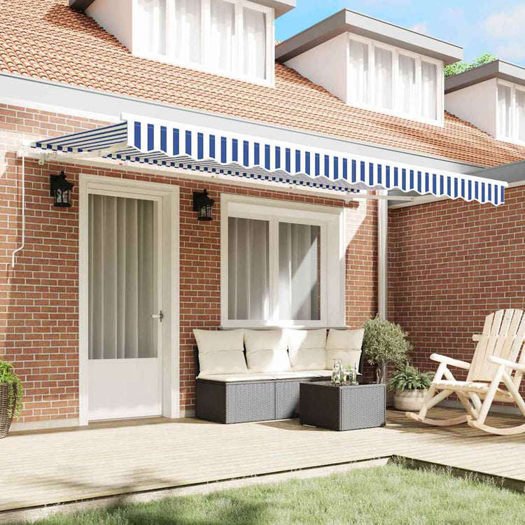 Vidaxx faltbarer Sonnenschirm blau 400 x 200 cm Stoff