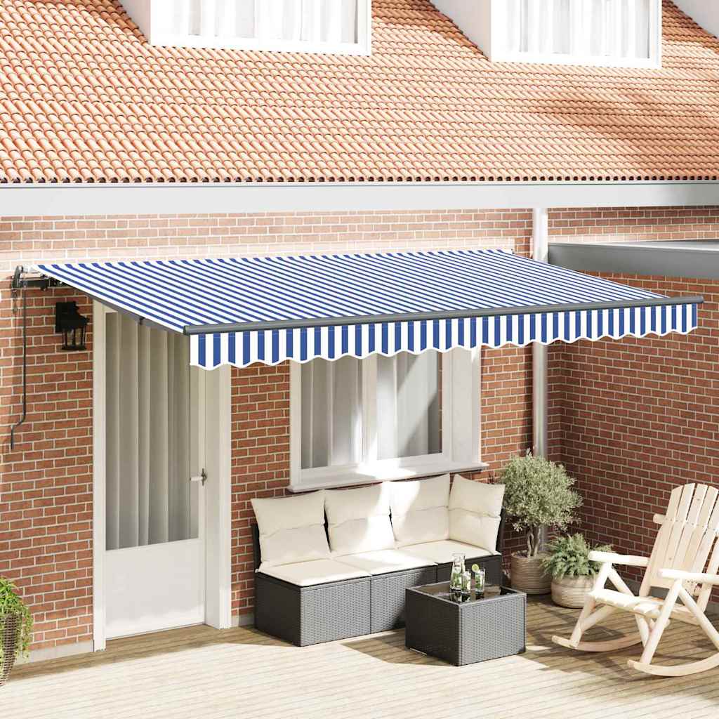 Vidaxx faltbarer Sonnenschirm blau 400 x 200 cm Stoff