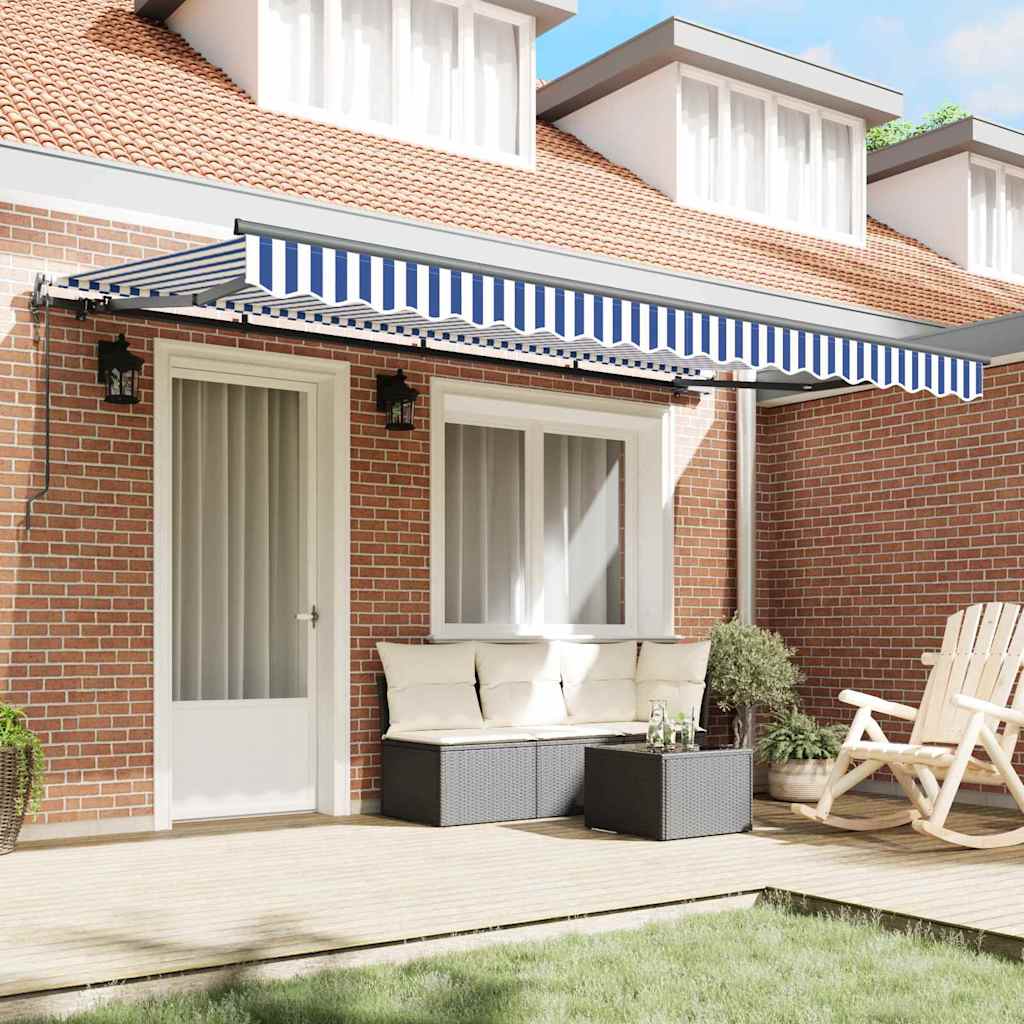 Vidaxx faltbarer Sonnenschirm blau 400 x 200 cm Stoff