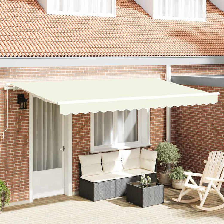 Vidaxx faltbarer Sonnenschirm creme 400 x 200 cm Stoff