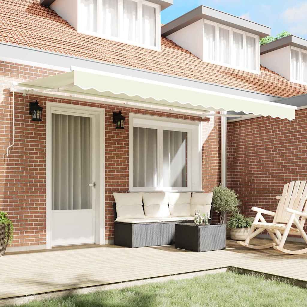 Vidaxx faltbarer Sonnenschirm creme 400 x 200 cm Stoff