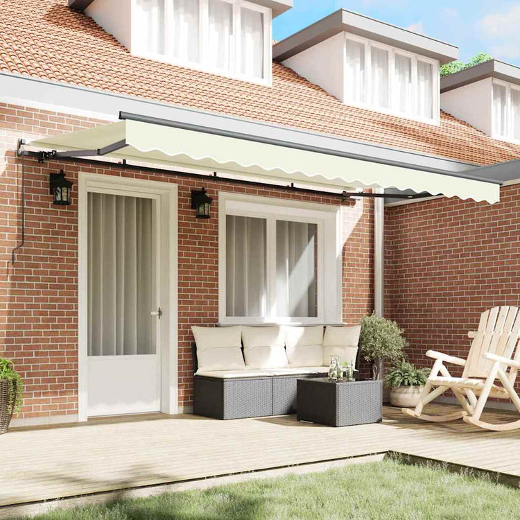 Vidaxx faltbarer Sonnenschirm creme 400 x 200 cm Stoff