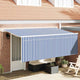 Vidaxx faltbarer Sonnenschirm blau und weiß 400 x 200 cm