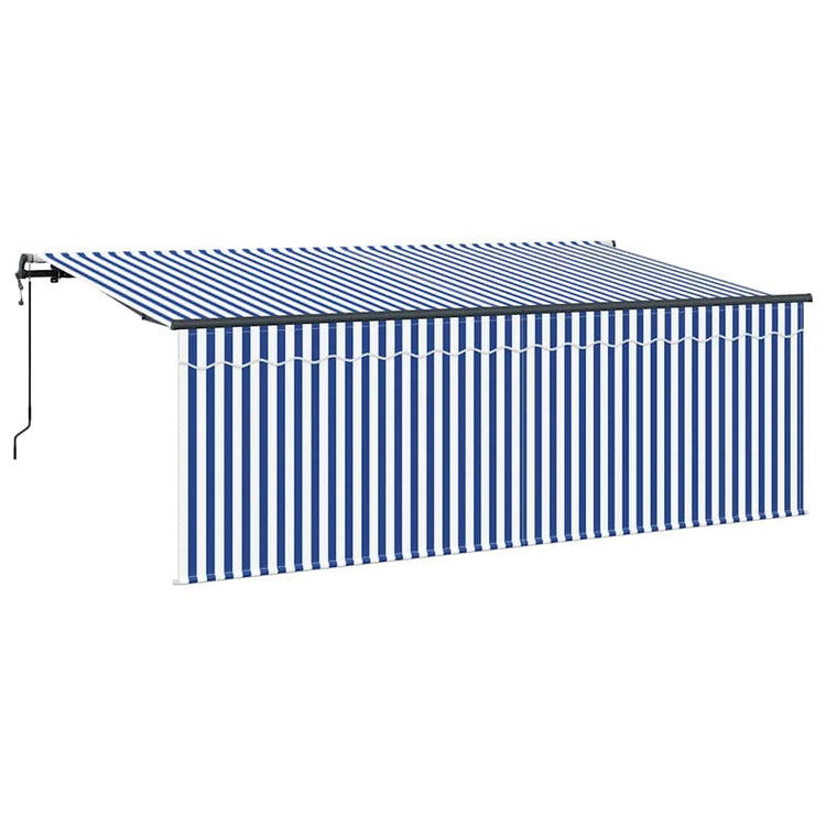 Vidaxx faltbarer Sonnenschirm blau und weiß 400 x 200 cm