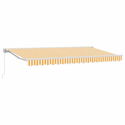 Vidaxx faltbarer Sonnenschirm gelb und weiß 400 x 200 cm