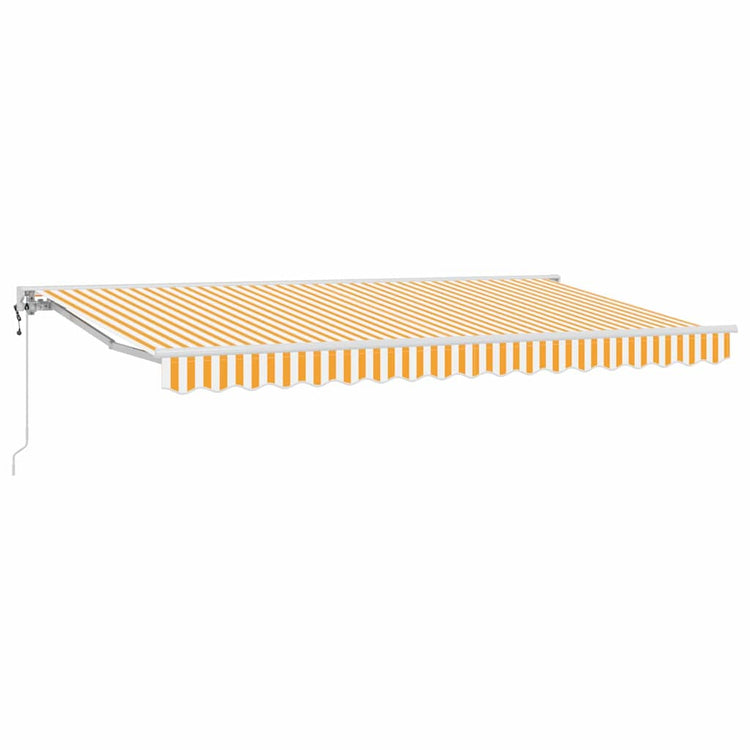 Vidaxx faltbarer Sonnenschirm gelb und weiß 400 x 200 cm