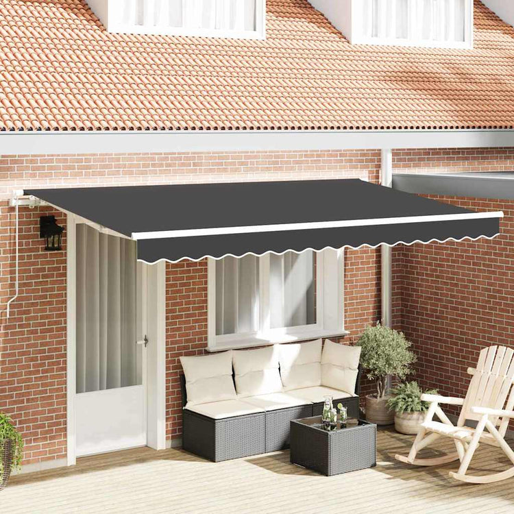 Vidaxx faltbare Markise Anthrazit 400 x 200 cm Stoff