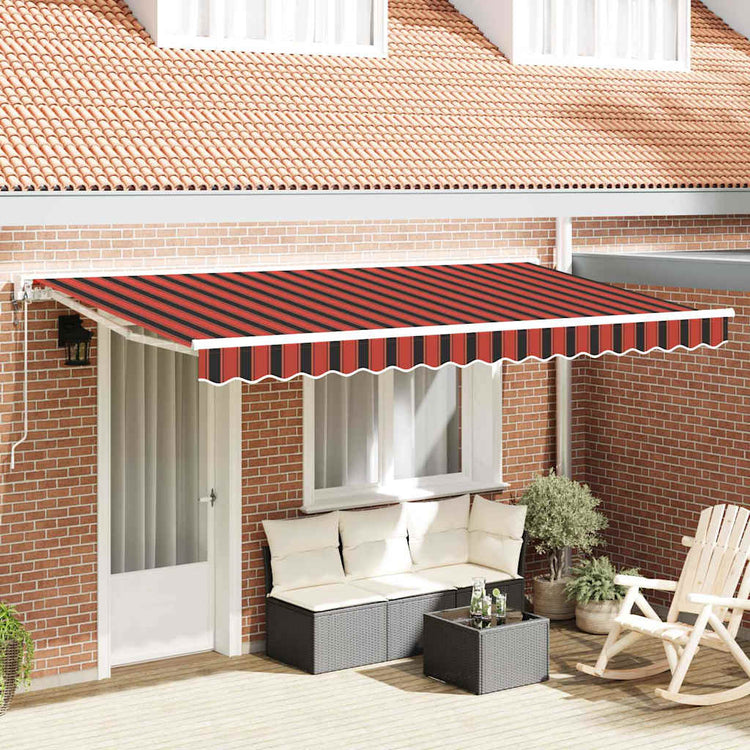 Vidaxx faltbarer Sonnenschirm Orange und Schwarz 400 x 200 cm