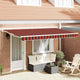 Vidaxx faltbarer Sonnenschirm Orange und Schwarz 400 x 200 cm