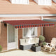 Vidaxx faltbarer Sonnenschirm orange 400 x 200 cm Stoff