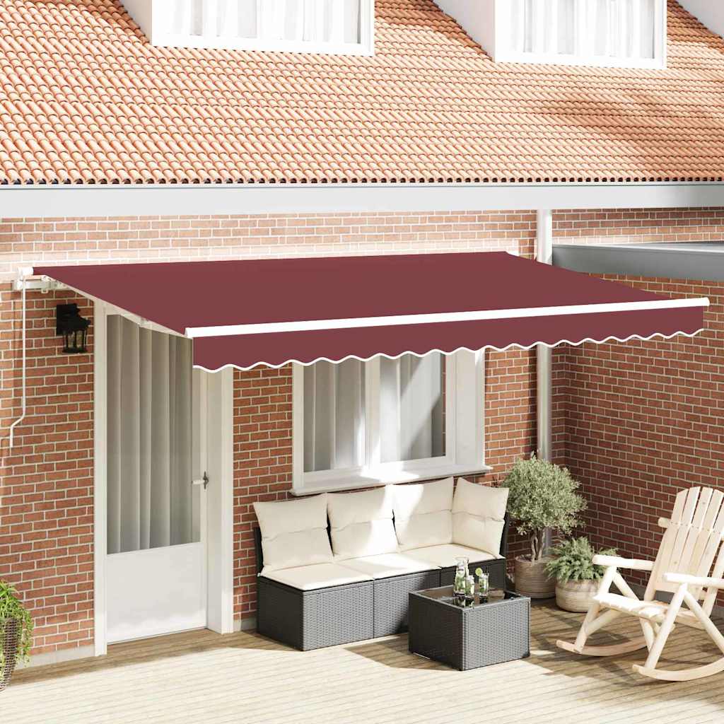 Vidaxx Faltsonnenschutz weinrot 400 x 200 cm Stoff