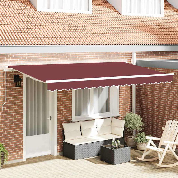 Vidaxx Faltsonnenschutz weinrot 400 x 200 cm Stoff