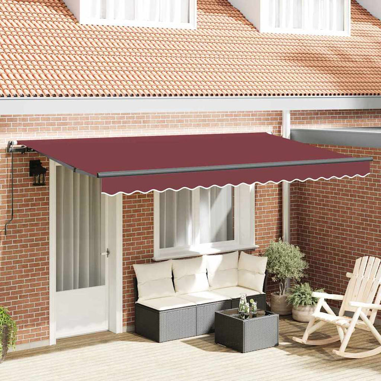 Vidaxx Faltsonnenschutz weinrot 400 x 200 cm Stoff
