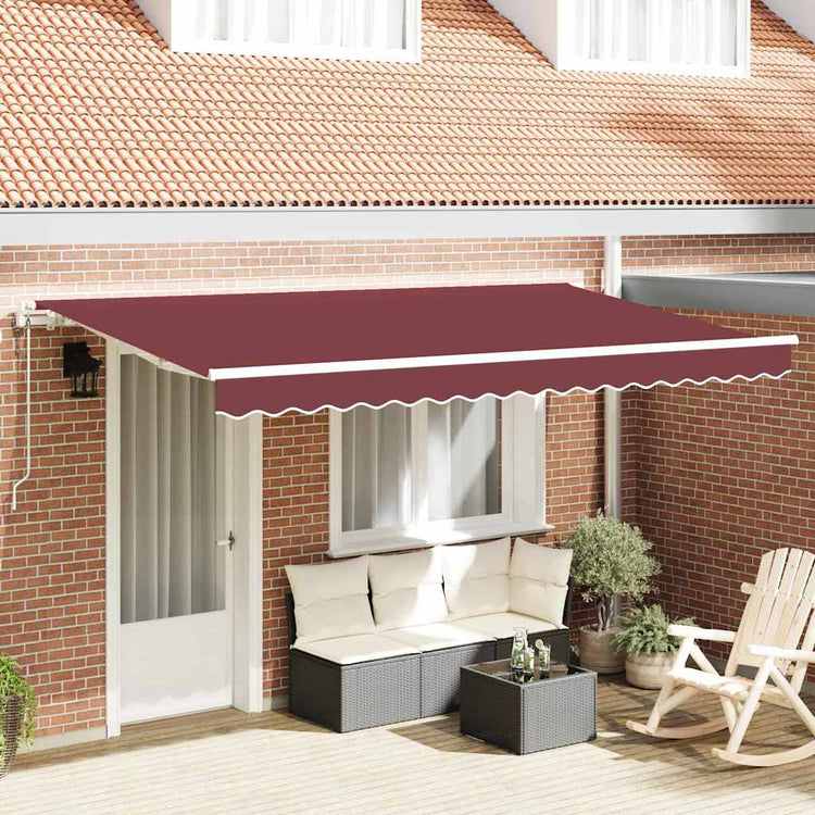 Vidaxx Faltsonnenschutz weinrot 400 x 200 cm Stoff