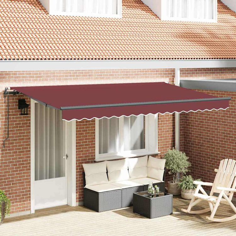 Vidaxx Faltsonnenschutz weinrot 400 x 200 cm Stoff