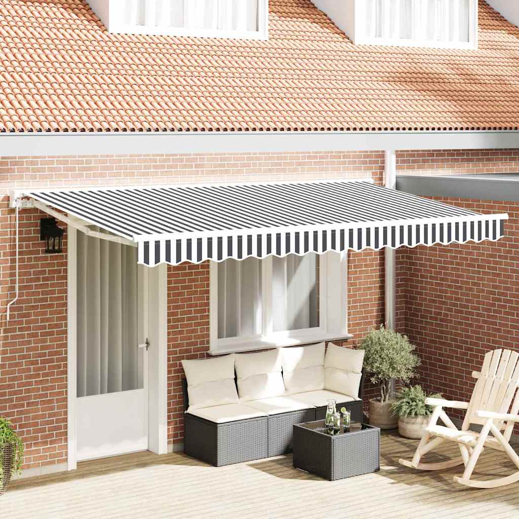 Vidaxx faltbarer Sonnenschirm Anthrazit und Weiß 400 x 200 cm